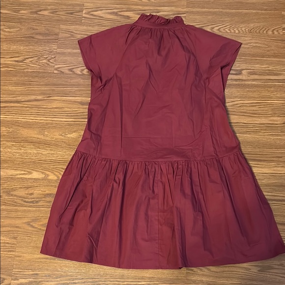 Pinch Maroon Ruffle Neck Dress - Picture 8 of 9